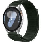 MMP Shop Samsung Galaxy Watch 4 5 6 7 Fe 40 44MM Classic 42 46 47MM Uyumlu Hasır Örgü Spor Cırtlı Kordon - Haki - GLX Watch 4/5/6/7