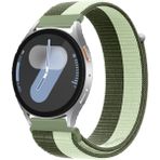 MMP Shop Samsung Galaxy Watch 4 5 6 7 Fe 40 44MM Classic 42 46 47MM Uyumlu Hasır Örgü Spor Cırtlı Kordon - Yeşil - GLX Watch 4/5/6/7