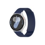 MMP SHOP Samsung Galaxy Watch 6/4 / 5/7 / Fe 40/42/44/46Mm İle Uyumlu 20Mm Desenli Manyetik Spor Kordon Lacivert