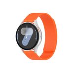 MMP SHOP Samsung Galaxy Watch 6/4 / 5/7 / Fe 40/42/44/46Mm İle Uyumlu 20Mm Desenli Manyetik Spor Kordon Turuncu