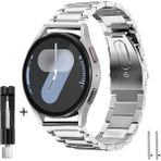 MMP Shop Samsung Galaxy Watch 7 Fe 4 5 Pro 6 Seri 40 42 43 44 45 46 47 mm Uyumlu 20MM Çelik Saat Kordonu - SM Glx Watch 4-5-6-7-Fe - Gümüş