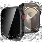 MMP Shop Watch Serisi 44MM Uyumlu Hayalet Kılıf Kasa ve Ekran Koruycu 360 Tam Koruma - Apple Watch 44mm - Siyah