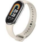 MMP Shop Xiaomi Mi Band 8 / 9 / 10 Uyumlu Akıllı Bileklik Yüksek Kalite Silikon Kordon Kayış - Bej