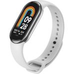 MMP Shop Xiaomi Mi Band 8 / 9 / 10 Uyumlu Akıllı Bileklik Yüksek Kalite Silikon Kordon Kayış - Beyaz