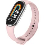 MMP Shop Xiaomi Mi Band 8 / 9 / 10 Uyumlu Akıllı Bileklik Yüksek Kalite Silikon Kordon Kayış - Pembe
