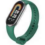 MMP Shop Xiaomi Mi Band 8 / 9 / 10 Uyumlu Akıllı Bileklik Yüksek Kalite Silikon Kordon Kayış - Yeşil