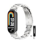 MMP SHOP Xiaomi Mi Band 8/ Mi Band 9 Uyumlu Ayarlabilir Paslanmaz Çelik Akıllı Saat Kordonu