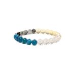 MMZ STORE Apatit- Dönüşmlü Sitrin - Rutilli & Kristal Kuvars Doğal Taş Bileklik 8 mm PRA-8857125-153856