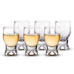 M&N HOME 6'lı Paket Shot Bardağı Seti, Cam Shot Bardakları, Sevimli Shot Bardakları, 56,7 ml Şeffaf Shot Bardakları, Düğün Shot Bardakları, Mini Brendi Kokular, Likör Bardakları