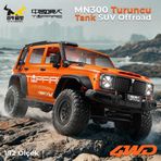 MN Model MN300 1/12 Tank SUV 4WD RC Crawler Offroad Uzaktan Kumandalı Araba Arazi Aracı Model Car Truck RTR Turuncu MN-3