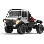 MN Model MN333 1/18 Mercedes Unimog U4000 4WD RC Crawler Offroad Uzaktan Kumandalı Araba Arazi Aracı Model Car Truck RTR Gümüş MN-333 +Dahili Işık Seti