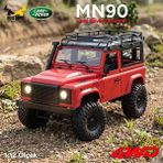 MN Model Mn90 1/12 Land Rover Defender D90 4WD RC Model Crawler Offroad Uzaktan Kumandalı Araba Arazi Aracı RTR Kırmızı Mn-9