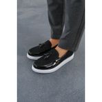 MN002 - Rbt Loafer Verniciata Erkek Ayakkabı Sıyah - Siyah