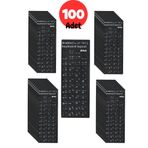 MN6 A01 Arapça klavye sticker-A Sınıf Pvc/ 100 Adet/Arapça İngilizce Klavye Etiketi-Siyah Renk (100)