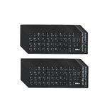 MN6 A01 Arapça klavye sticker-A Sınıf Pvc-50 Adet-Arapça İngilizce Klavye Etiketi-Siyah Renk (50)