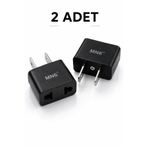 MN6 M007 Amerikan Priz dönüştürücü/2 Adet-Türk Fişi Amerikan Sistemine Çeviren Adaptor Fiş