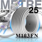 Mn6 M103fn 25 Metre Internet Kablosu/Utp-Cat6/1000 Mbps (Gigabit) Destekli/Ethernet Kablosu 25 Metre/İç Mekan Uyumlu - Gri