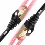 MN6 M109XF 3 Metre Cat7 internet kablosu/10Gbps-600 Mhz-10000Mbps%27e kadar/Cat7 Ethernet Kablosu (CAT7 KABLO, SIYAH, 3 METRE)