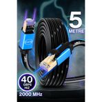 MN6 M111XF 5 Metre Cat8 Ethernet Kablosu/40 Gbps’ye kadar Hiz/5 Metre Cat8 Kablo-S-FTP-26 Awg-2000MHZ