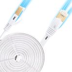 MN6 M112GM 20 Metre Cat7 Flat Kablo/10GBPS-600MHZ-RoHs Sertifikalı/Cat7 Ethernet Kablosu (M112GM Flat, Beyaz, 20 METRE)