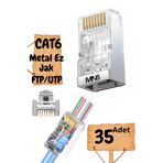 MN6 M117XF Cat6 Jack/35 Adet-Metal Ez/yeni Nesil RJ45 Cat6-8p/8c Açık Uçlu/cat6 Konnektör