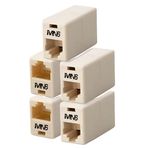 MN6 M14 5 Adet RJ45 Ethernet Kablo Birleştirici, Cat5 Cat5e Cat6 Uyumlu Dişi Dişi LAN Kablo Uzatma Aparatı