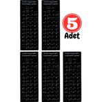 Mn6 Map01 Arapça Klavye Etiketi/silinmez-5 Adet/notebook-pc Uyumlu/arapça Klavye Sticker