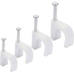 Mn6M179AG Kroşe-50 Adet/8 NO-25mm Çelik Çivili/8/9 Adet Cat5/6/7/8 İç Ve Diç Mekan Ethernet Kablosu İçin - Beyaz