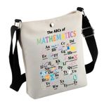 MNIGIU Matematik Crossbody Çanta Matematik Lover Hediye Matematik Öğrenci Mezuniyet Hediye Matematik Öğretmen Hediye, Matematik Çantası
