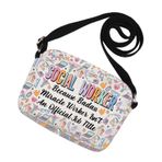 MNIGIU MSW Öğrenci Yeni Sosyal Hizmet Uzmanı için Komik Sosyal Hizmet Uzmanı Hediye Crossbody Çanta, Sw