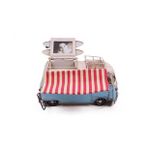 Mnk 1304E-3829 Dekoratif Çerçeveli Kalemlik ve Tenteli Metal Minibüs