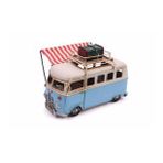 Mnk 1510E-5381 Çerçeveli Kalemlik ve Tenteli Dekoratif Metal Minibüs