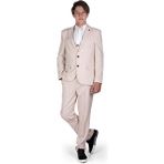 Mnk Baby & Kids Erkek Çocuk Takım Elbise MNK0544 Bej Slim Fit Kırlangıç Yaka Modeli - 14 Yaş