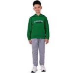 Mnk Baby & Kids Erkek Çocuk Worldwide Winner Nakışlı Kanguru Cepli Kapüşonlu Eşofman Takımı - Yeşil - 9 - 10 Yaş