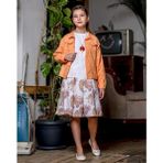 Mnk Baby & Kids Kız Çocuk Gömlek, Etek , Ceketli Takım M00719 - 6 Yaş - Koyu Sarı