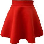 Mnk Baby & Kids Kız Çocuk Kloş Etek 23 Nisan Kırmızı Scuba Kumaş MNK0565 - 10 Yaş