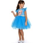 Mnk Baby & Kids Kız Çocuk Parti Kostüm Elbisesi M00674 - Mavi - 2 Yaş