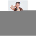 Mnk Baby & Kids Otantik Akdeniz Çiçek Nakışkız Çocuk Müslin Elbise M00706 - Somon - 8 Yaş