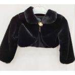 Mnk Baby & Kids Pelüş Uzun Kol Kız Çocuk Bolerosu M00681 - Siyah - 3 Yaş