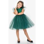 Mnk Baby & Kids Roza Dantel Tütü Kız Çocuk Abiye Elbise MNK0546 - Yeşil - 6 Yaş