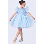 Mnk Baby&Kids Maronia Kız Çocuk Prenses Model Abiye Elbise - M00746 MAVİ