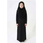 Mnk Baby&Kids Pratik Başörtülü Kız Çocuk Namaz Elbisesi M00789 SİYAH