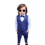 Mnk Baby&Kids Yelekli Erkek Çocuk Takım Elbise MNK0272 İNDİGO