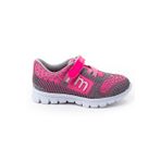 mnpc Unisex Çocuk Gri-Pembe Ortopedik Destekli Çocuk Spor Ayakkabı Bebe