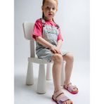 mnpc Unisex Çocuk Lila-Pembe Hakiki Deri Mantar Tabanlı Günlük Çocuk Sandalet Bebe