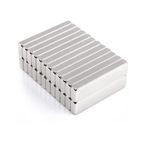 MNS Magneteksan Neodyum Dikdörtgen Süper Güçlü Mıknatıs 40x10x5 mm (4'lü Set)
