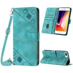 Mo-Beauty iPhone 8 Plus/iPhone 7 Plus/iPhone 6S Plus/iPhone 6 Plus (5.5 inç) ile kılıf, poliüretan deri kapaklı çapraz vücut cep telefonu kılıfı, ayarlanabilir çıkarılabilir kolye - yeşil