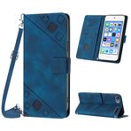 Mo-Beauty iPod Touch 7/6 / 5 ile kılıf, poliüretan deri kapaklı çapraz vücut cep telefonu kılıfı, ayarlanabilir çıkarılabilir kolye [stand] [kart bölmesi] [mıknatıs] iPod Touch 7 için koruyucu kılıf -