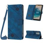 Mo-Beauty Nokia G22 ile kılıf, poliüretan deri kapaklı çapraz askılı cep telefonu kılıfı, ayarlanabilir çıkarılabilir kolye [stand] [kart bölmesi] [mıknatıs] Nokia G22 için koruyucu kılıf - mavi