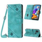 Mo-Beauty Samsung Galaxy A21S ile kılıf, poliüretan deri kapaklı çapraz vücut cep telefonu kılıfı, ayarlanabilir çıkarılabilir kolye [stand] [kart bölmesi] [mıknatıs] Samsung A21S için koruyucu kılıf
